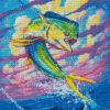 Mahi Mahi green fish diamond paintings