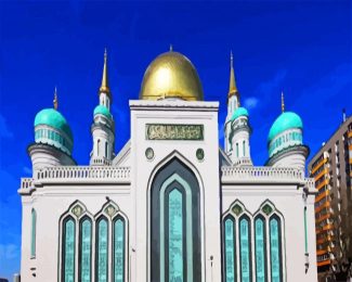 Moscow Cathedral Mosque Russia diamond paintings