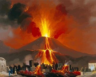 Mount Vesuvius Naples Italy diamond painting