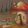 Mushroom Forest House diamond paintings