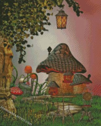 Mushroom House diamond paintings