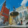 Neptune's Fountain Gdansk diamond paintings