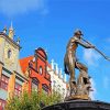 Neptune's Fountain sculpture Gdansk diamond painting