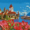 Oberhofen Castle In Switzeland diamond paintings