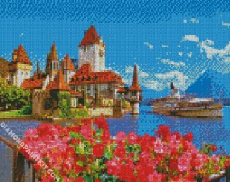 Oberhofen Castle In Switzeland diamond paintings