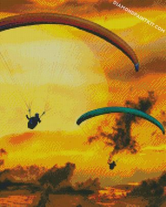 Paragliding diamond paintings