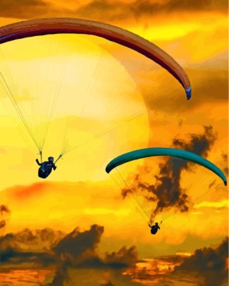 Paragliding diamond paintings