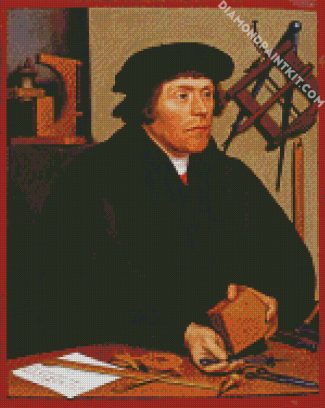 Portrait of Nicholas Kratzer by Holbein diamond paintings