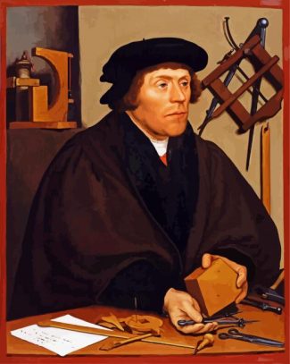 Portrait of Nicholas Kratzer by Holbein diamond painting