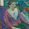 Portrait of a Woman in front of a Still life by Gauguin diamond paintings