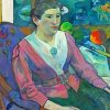 Portrait of a Woman in front of a Still life by Gauguin diamond painting