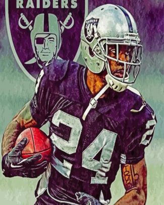 Raiders Football player diamond painting