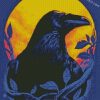 Raven Bird Illustration diamond paintings