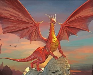 Red Dragon diamond painting