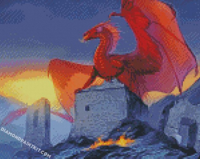 Red Fire Dragon diamond paintings