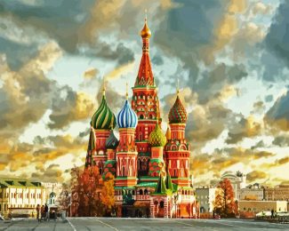 Red Square and the Alexander Garden moscow diamond paintings