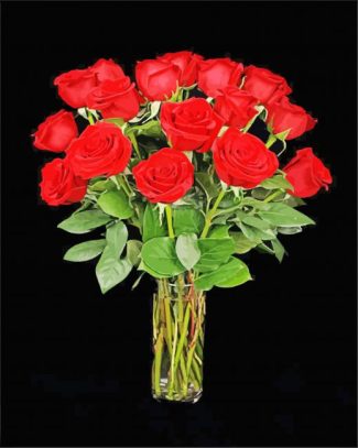 Red roses diamond painting