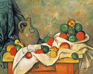 Rideau Cruchon et Compotier by Cézanne diamond painting