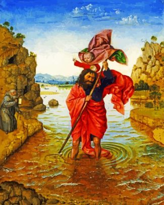 Saint Christopher by Jan van Eyck diamond paintings