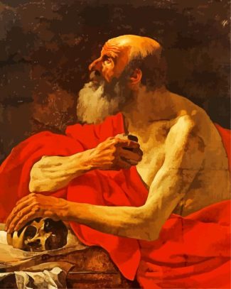 Saint Jerome Hendrick ter Brugghen diamond paintiings