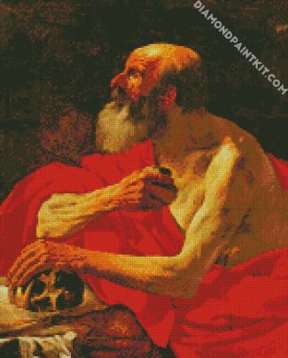 Saint Jerome Hendrick ter Brugghen diamond paintiings