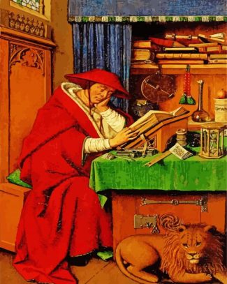 Saint Jerome in His Study by Jan van Eyck diamond paintings