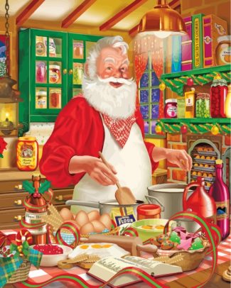 Santa Claus Cooking diamond painting