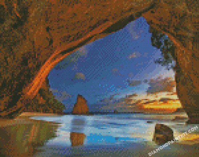 Sea Cave At Sunset diamond paintings