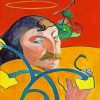 Self Portrait with Halo and Snake by Gauguin diamond painting