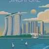 Singapore City Poster diamond paintings