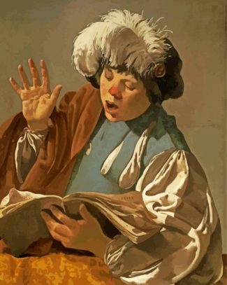 Singing Boy Hendrick ter Brugghen diamond paintiingS