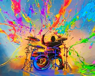 Splater Colorul Drums diamond painting