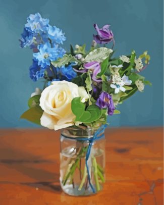 Spring Flowers In Jar diamond painting