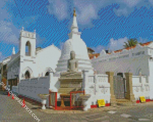 Sri Sudharmalaya Buddhist Temple Galle diamond paintings