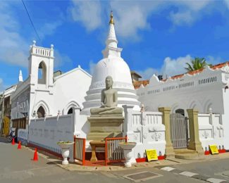 Sri Sudharmalaya Buddhist Temple Galle diamond painting