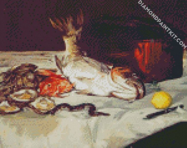 Still Life with Fish by manet diamond paintings