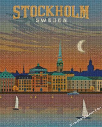 Stockholm Sweden Poster 2 diamond paintings