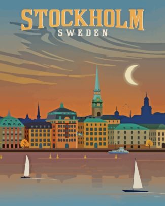 Stockholm Sweden Poster 2 diamond painting