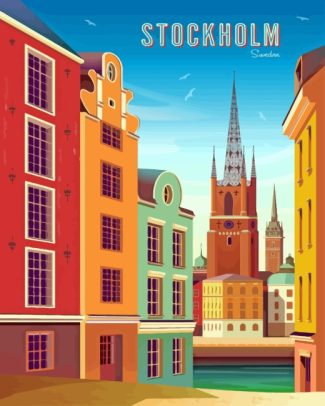 Stockholm Sweden Posters diamond painting