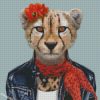 Stylish cheetah diamond paintings