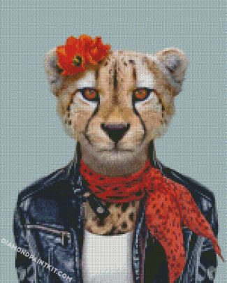 Stylish cheetah diamond paintings