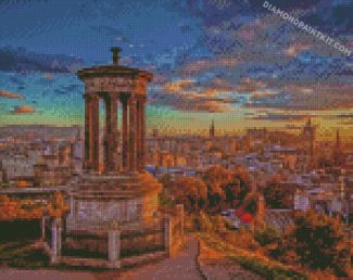 Sunset Dugald Stewart Monument diamond paintings