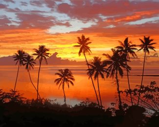 Sunset In Fiji Island diamond painting