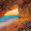 Sunset Seascape Cave diamond painting