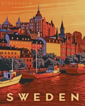 Sweden Poster diamond paintings