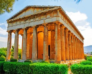 Temple of Hephaestus greece diamond painting