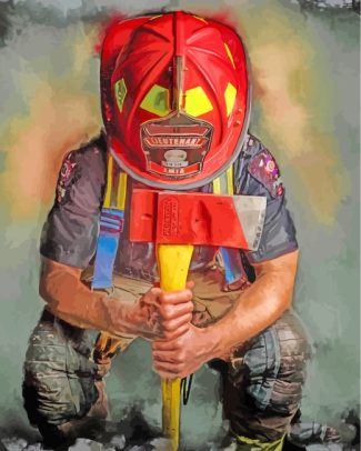 The Firefighter diamond painting