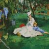 The Monet Family in Their Garden at Argenteuil by manet diamond paintings