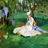 The Monet Family in Their Garden at Argenteuil by manet diamond painting