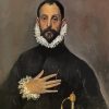 The Nobleman with his Hand on his Chest by el greco diamond paintings